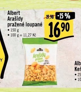 Albert Arašídy pražené loupané