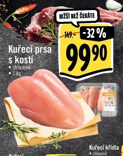 Kuřecí prsa s kostí