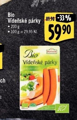 Bio Vídeňské párky