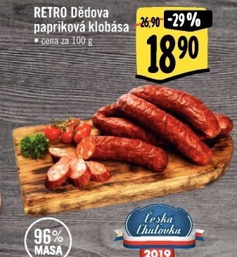 Dědova klobása papriková Albert Retro