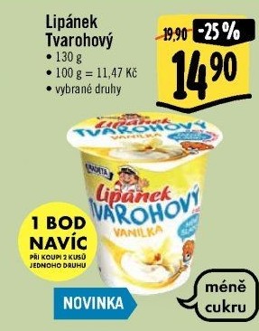 Dezert Lipánek tvarohový Madeta