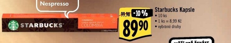 Kapsle Nespresso Starbucks