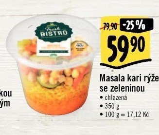 Kari rýže Masala se zeleninou Albert Fresh Bistro