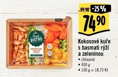 Kokosové kuře s basmati rýží a zeleninou Albert Fresh Bistro