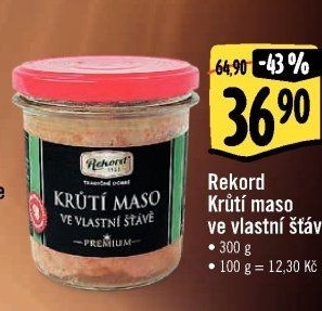 Maso krůtí ve vlastní šťávě Rekord Premium