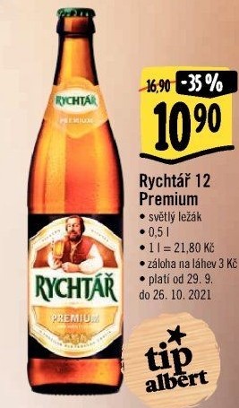 Pivo světlý ležák 12° Premium Rychtář