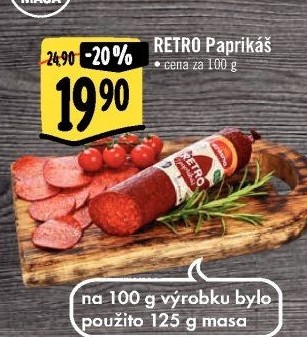 Salám Paprikáš Albert Retro