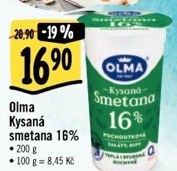 Smetana zakysaná Olma 16%