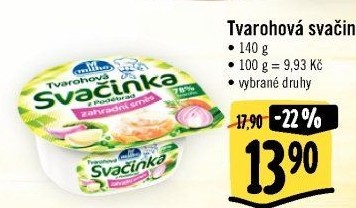 Svačinka zeleninový tvaroh Milko