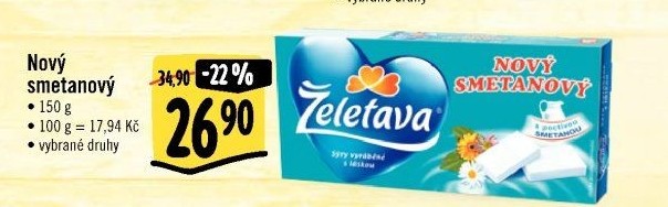 Sýr tavený Nový smetanový Želetava