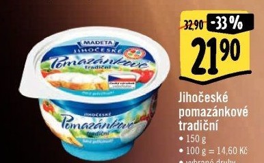 Tradiční pomazánkové Jihočeské Madeta