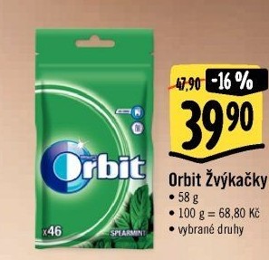 Žvýkačky Orbit