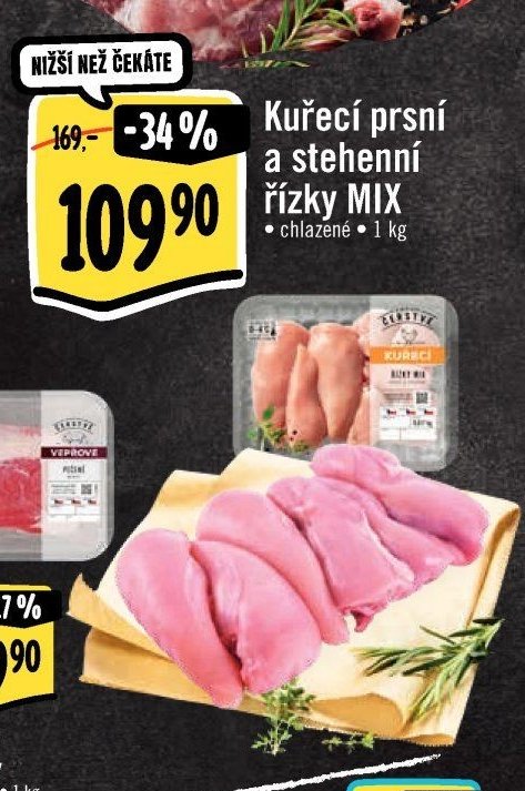 Kuřecí prsní a stehenní řízky MIX