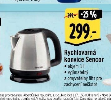Rychlovarná konvice Sencor