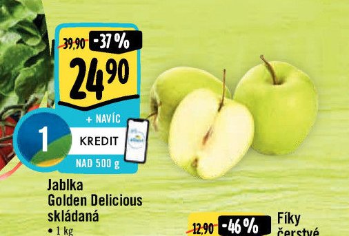 Jablka Golden Delicious skládaná