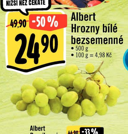 Albert Hrozny bílé bezsemenné