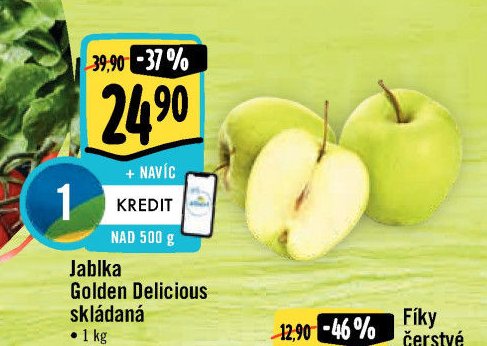 Jablka Golden Delicious skládaná