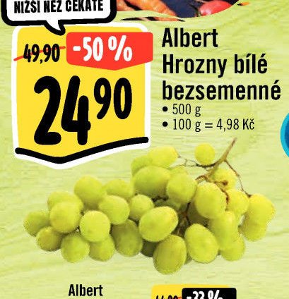 Albert Hrozny bílé bezsemenné