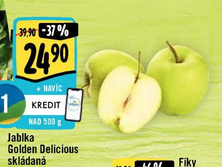 Jablka Golden Delicious skládaná