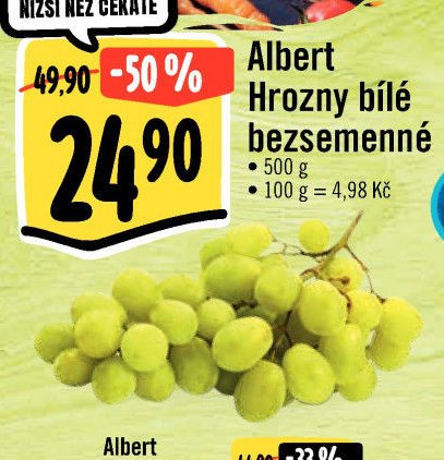 Albert Hrozny bílé bezsemenné