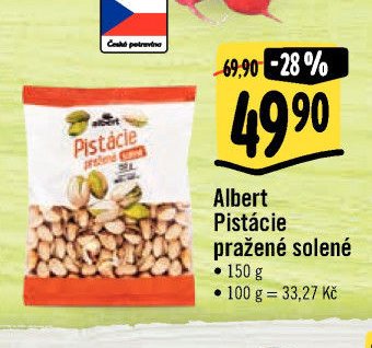 Albert Pistácie pražené solené