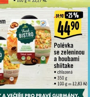 Polévka se zeleninou a houbami shiitake
