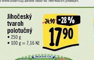 Jihočeský tvaroh polotučný