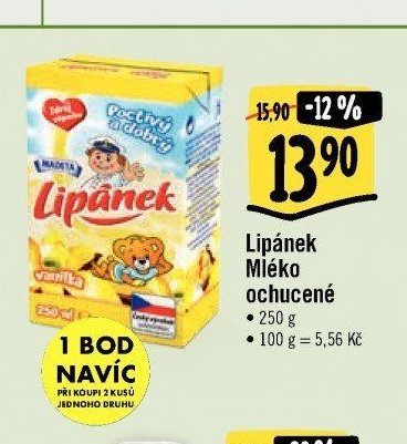 Lipánek Mléko ochucené