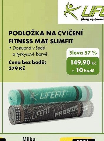 PODLOŽKA NA CVIČENÍ FITNESS MAT SLIMFIT