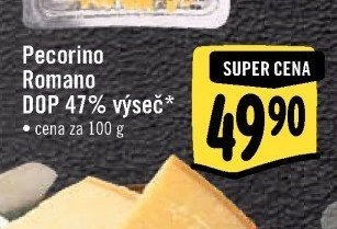 Pecorino Romano DOP 47% výseč