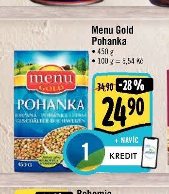 Menu Gold Pohanka