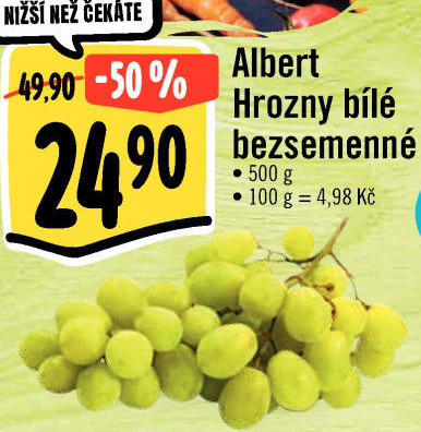Hrozny bílé bezsemenné