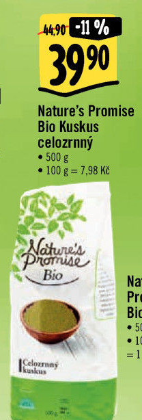 Kuskus celozrnný bio Nature'