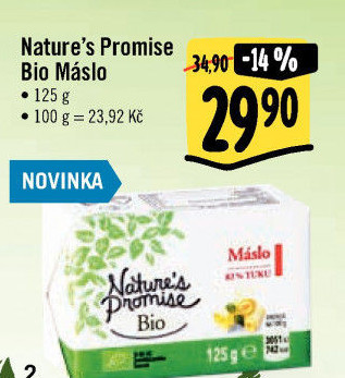 Máslo bio Nature'