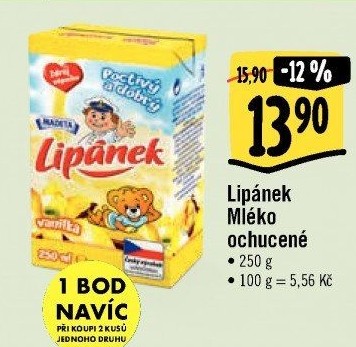 Nápoj mléko ochucené Lipánek