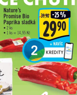 Paprika červená bio Nature'