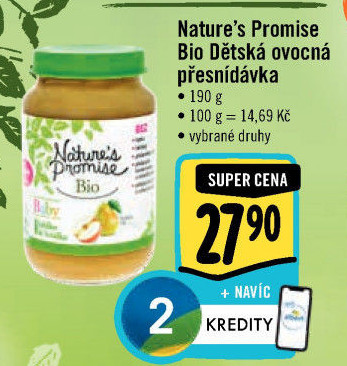Přesnídávka ovocná Bio Baby Nature'