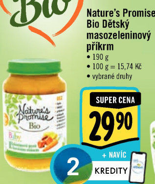 Příkrm masozeleninový Bio Baby Nature'