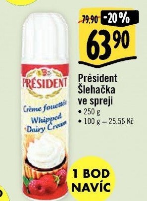 Šlehačka ve spreji Président