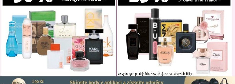 Parfémy a toaletní vody (Burberry, CK, apod.)