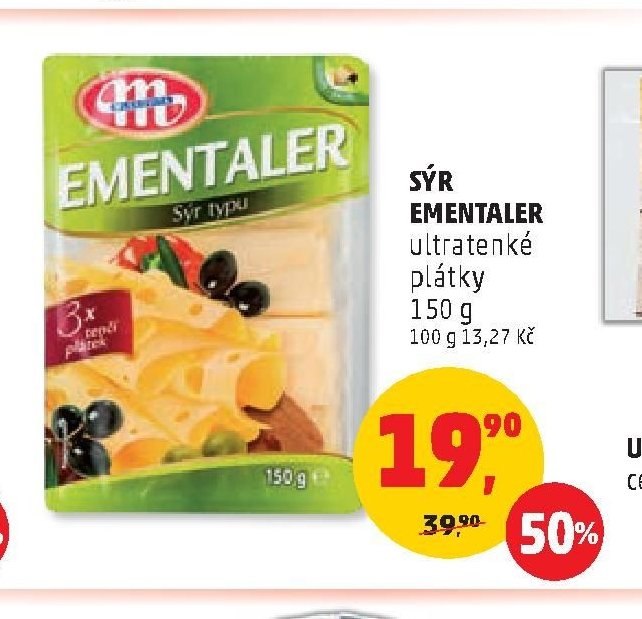 SÝR EMENTALER ultratenké plátky