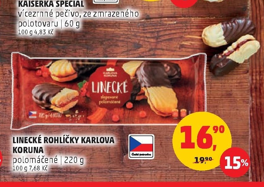 Linecké rohlíčky Karlova Koruna
