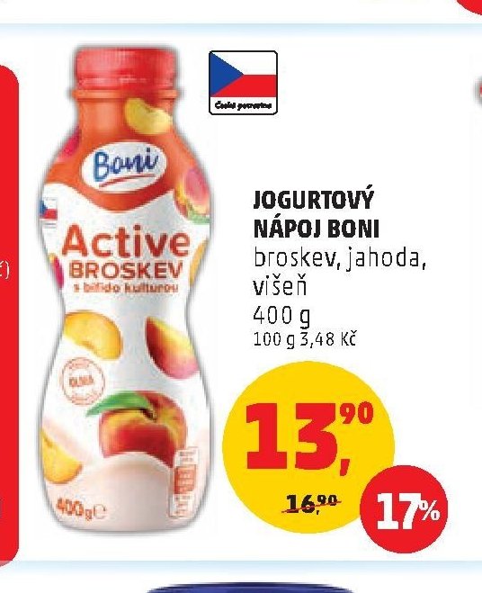 JOGURTOVÝ NÁPOJ BONI ACTIVE