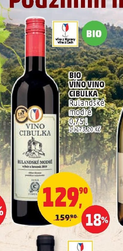 BIO VÍNO VINO CIBULKA Rulandské modré