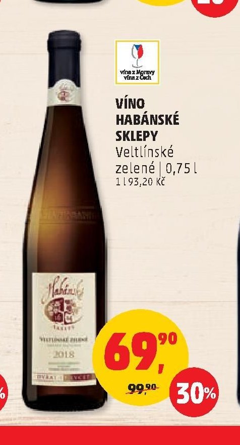 VÍNO HABÁNSKÉ SKLEPY Veltlínské zelené