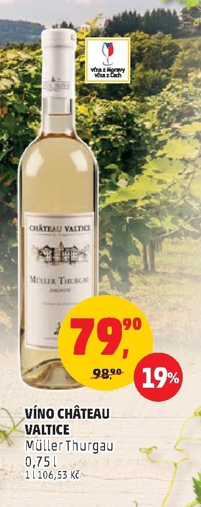 VÍNO CHÂTEAU VALTICE Müller Thurgau