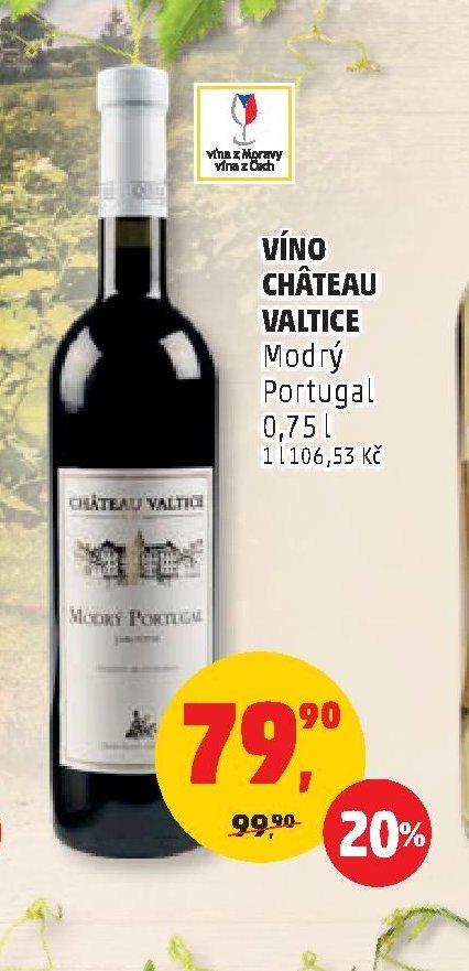 VÍNO CHÂTEAU VALTICE Modrý Portugal