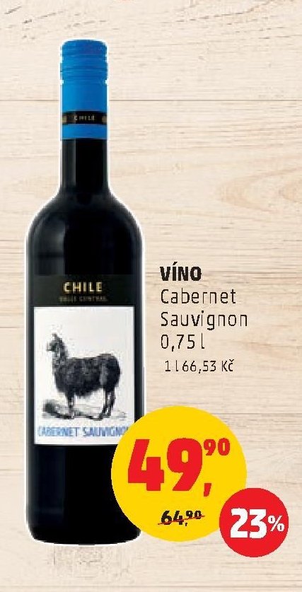 VÍNO CABERNET SAUVIGNON 0,75 l