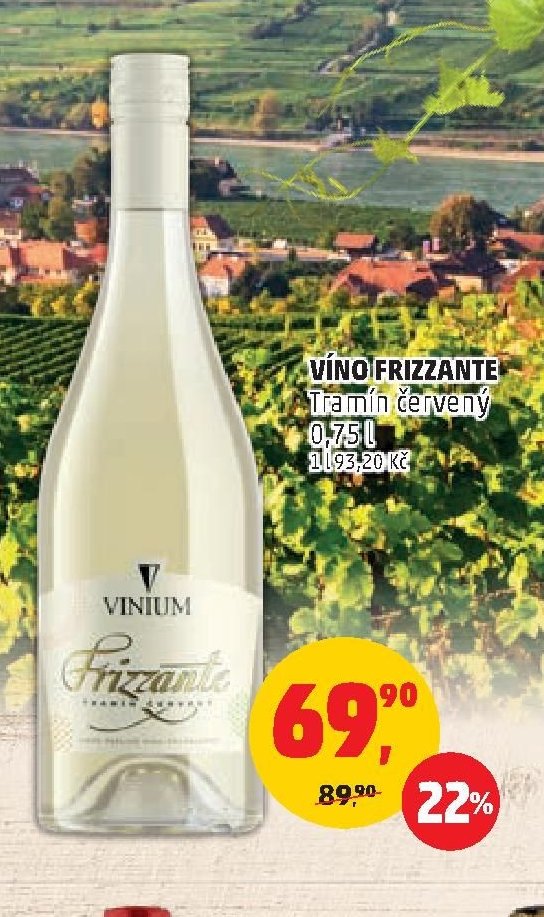 VÍNO FRIZZANTE Tramín červený 0,75 l