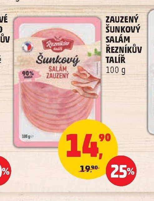 Zauzený šunkový salám Řezníkův talíř